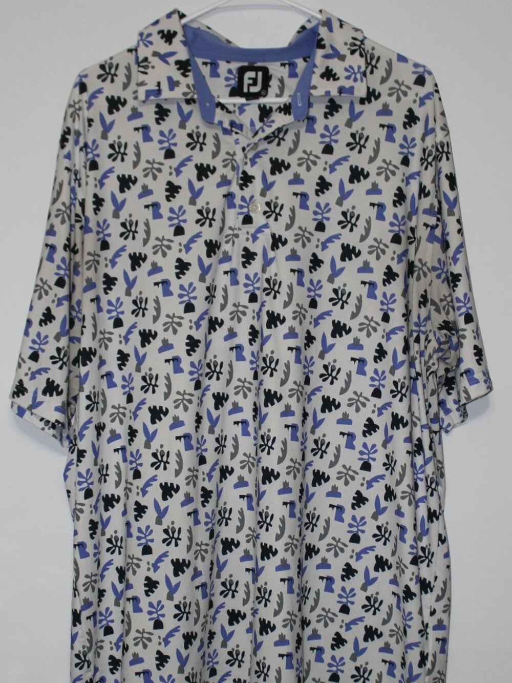 FootJoy River Strand Golf Polo Men’s XL Floral Print Performance Shirt